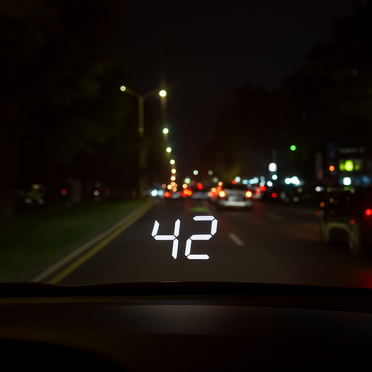 GPS Head-Up Display (HUD) – Plug & Play Digital Speedometer w/ Overspeed Alarm (2.5")