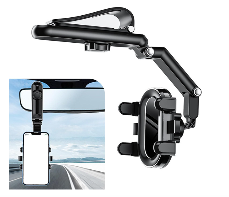 Sun Visor Phone Holder — Foldable 360° Car Mount (4.7–6.7″)