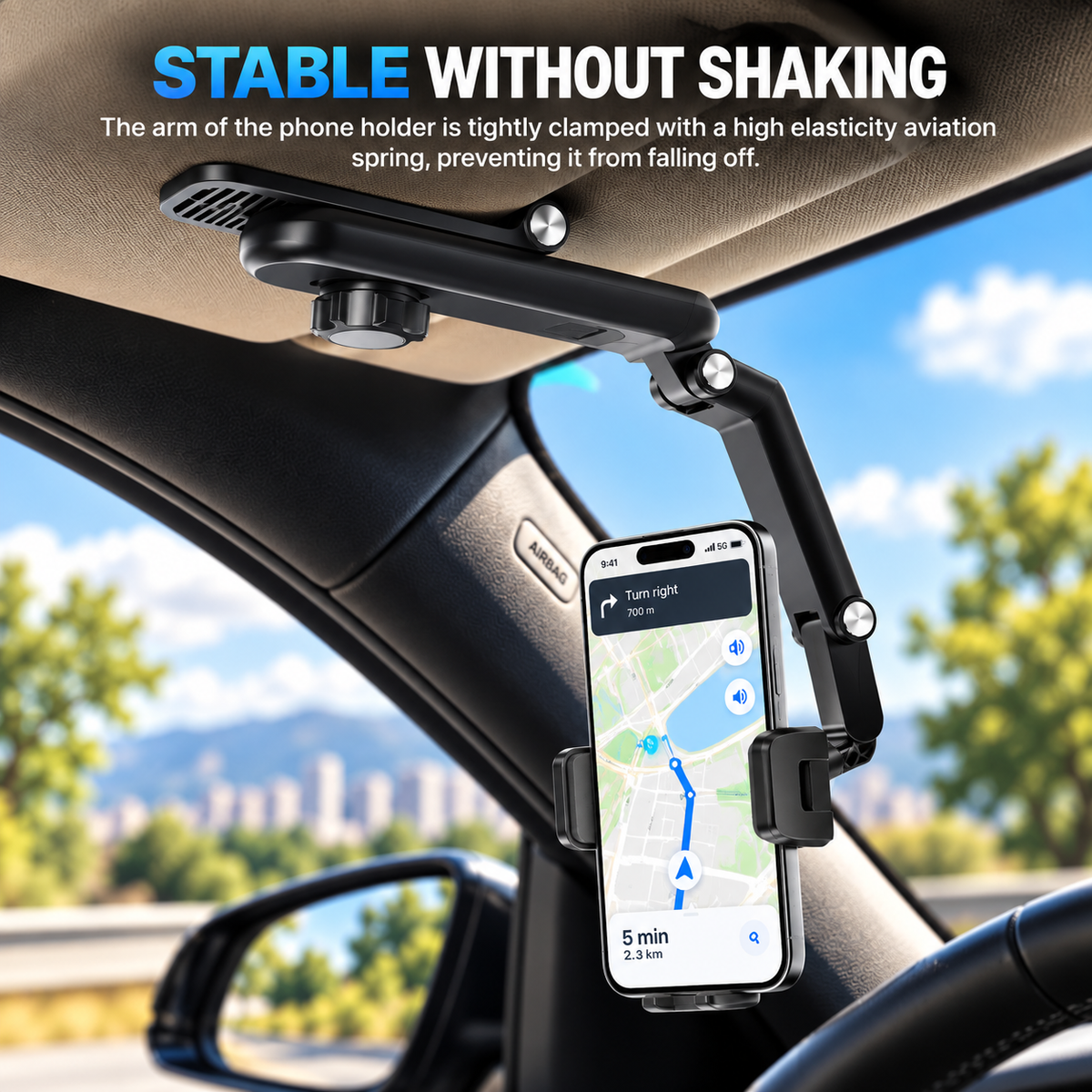 Sun Visor Phone Holder - Foldable 360°