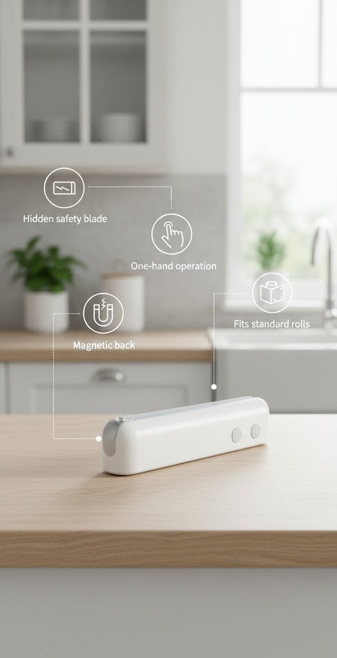 Magnetic Wrap Cutter Dispenser