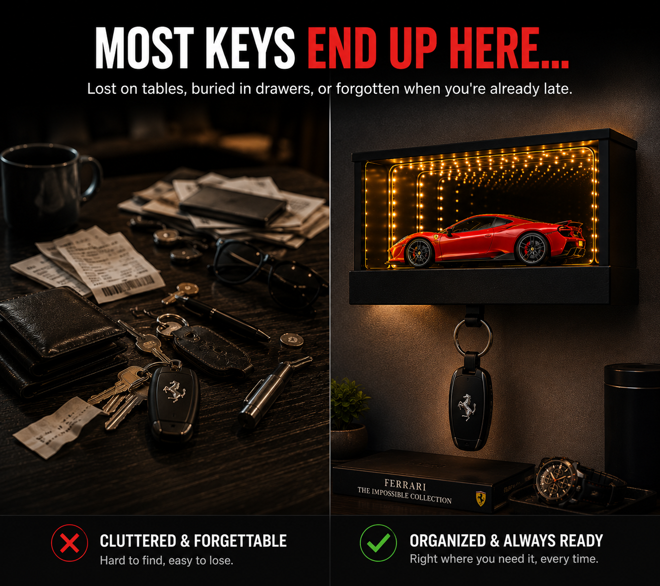 Fliply Key Setter™ Wall Key Holder