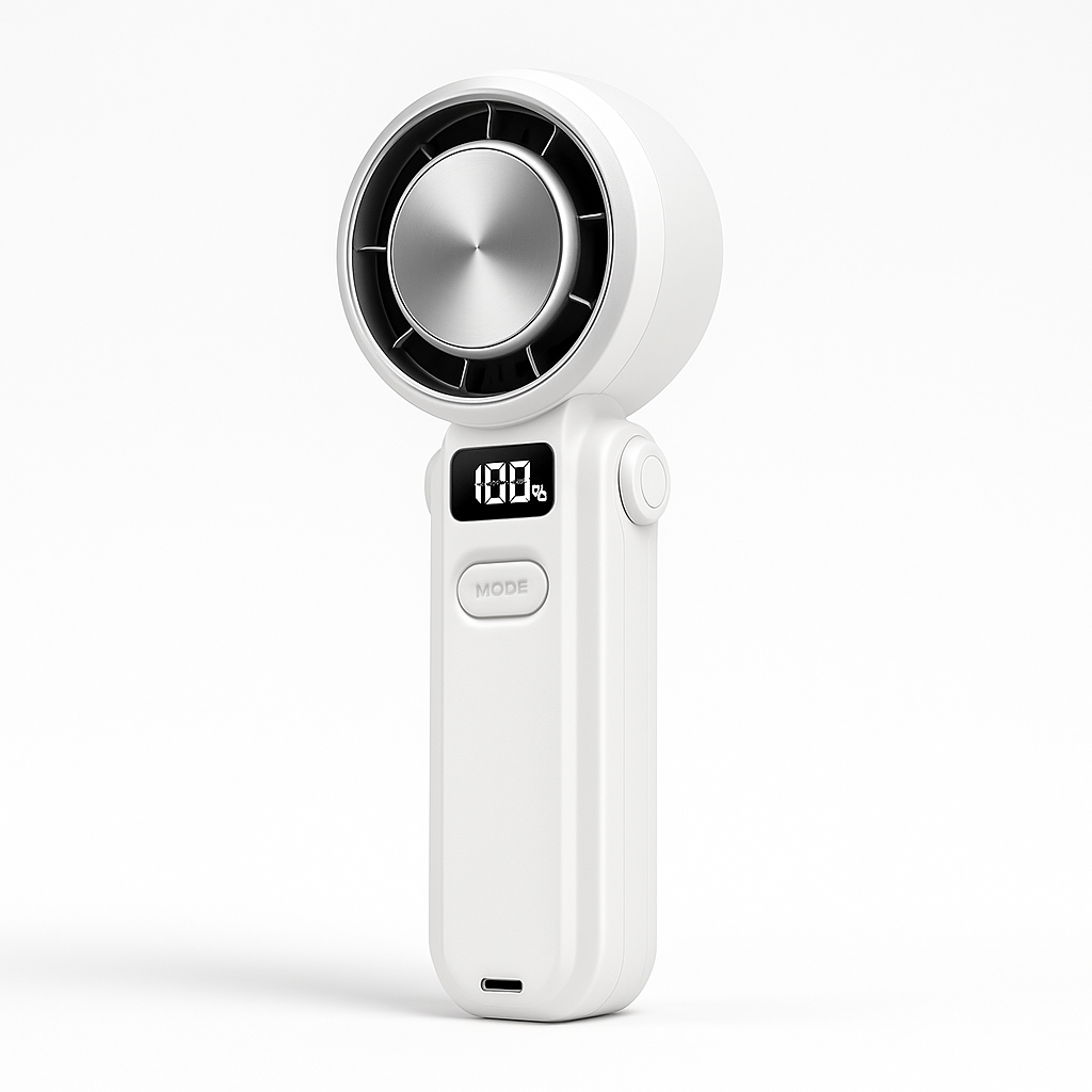 3600mAh Turbo Handheld Fan – High-Speed Portable Cooler (USB-C)
