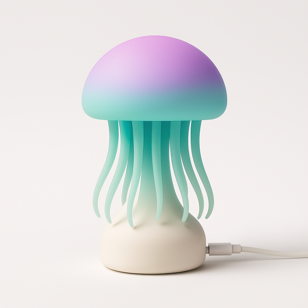 Jellyfish RGB Night Light – Gradient Ambient Lamp (Dimmable, USB)