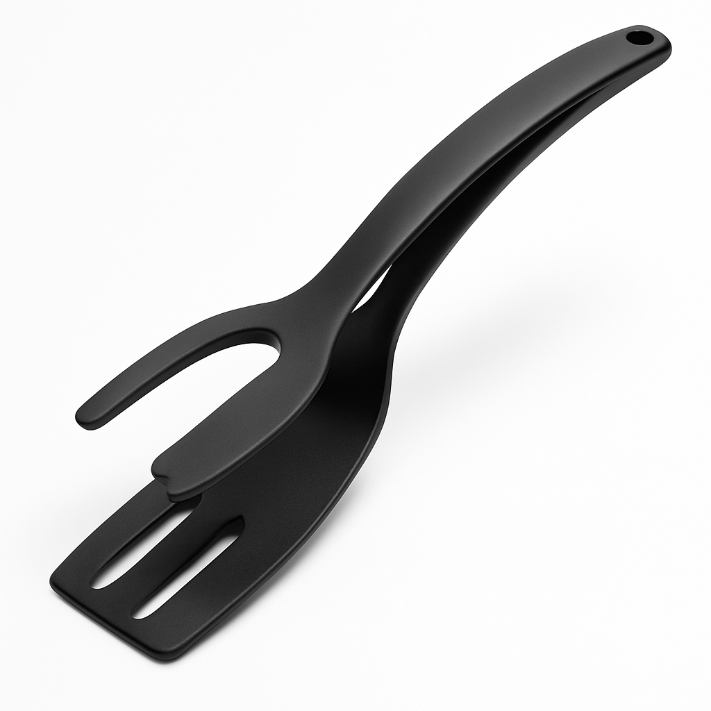 2-in-1 Egg Flipper Spatula Tongs – Grip & Flip Kitchen Tool