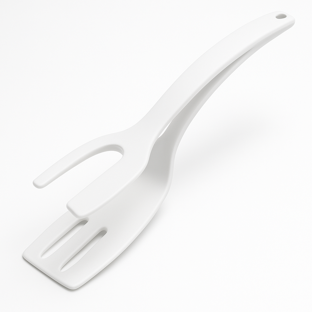 2-in-1 Egg Flipper Spatula Tongs – Grip & Flip Kitchen Tool