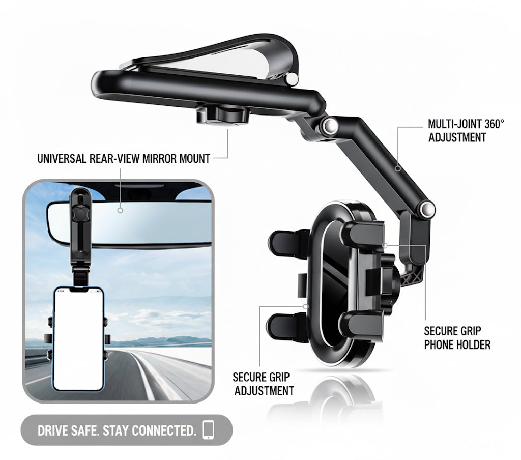 Sun Visor Phone Holder - Foldable 360°