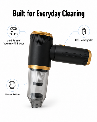 Portable 2-in-1 Handheld Vacuum & Air Blower
