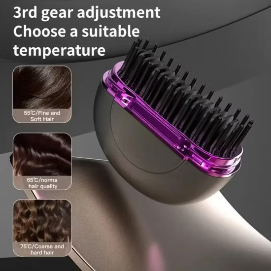 GlamBrush™ Portable Wireless Hair Straightener Comb