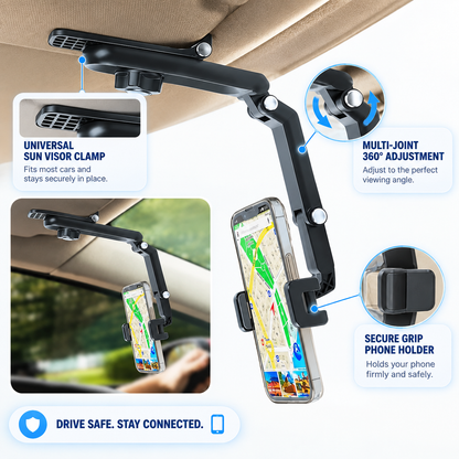 Sun Visor Phone Holder - Foldable 360°