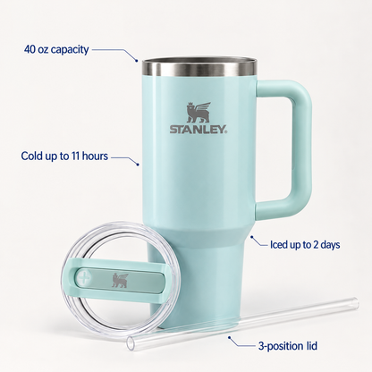 Stanley Quencher H2.0 FlowState™ – 40 oz | Sky Blue