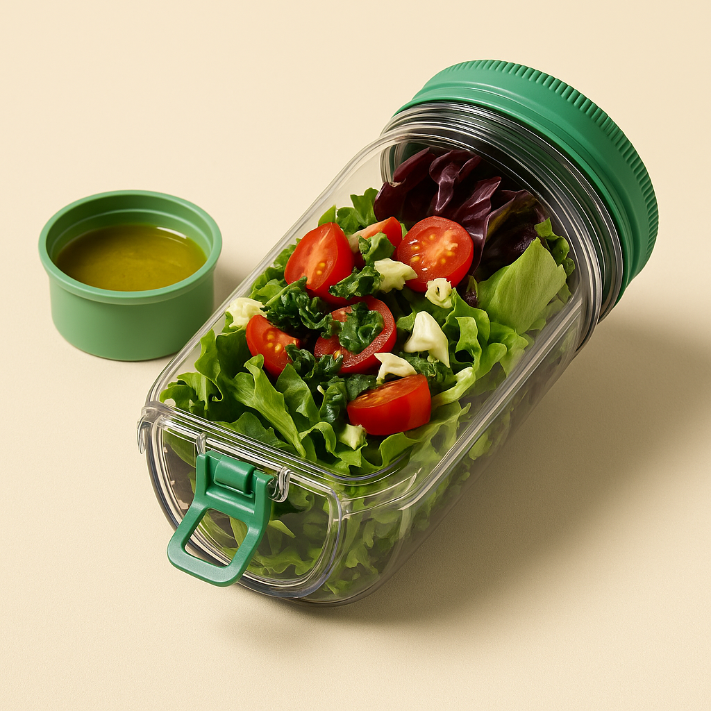 FreshLock Jar™ – On-The-Go Leak-Proof Salad Jar