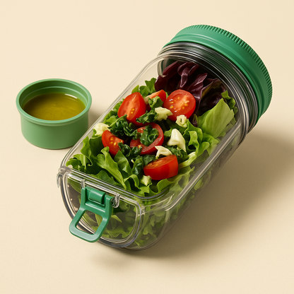FreshLock Jar™ – On-The-Go Leak-Proof Salad Jar